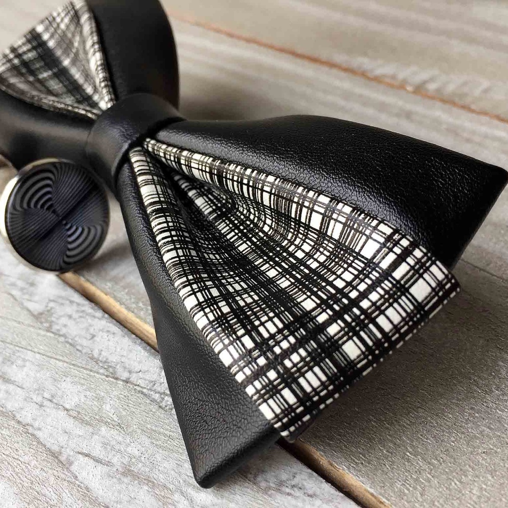 Men's PU Leather Bow Tie